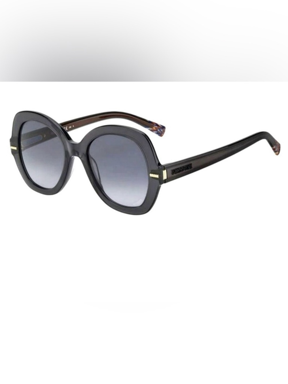 Missoni Oversized Black Acetate Gradient Lens Sunglasses New with case